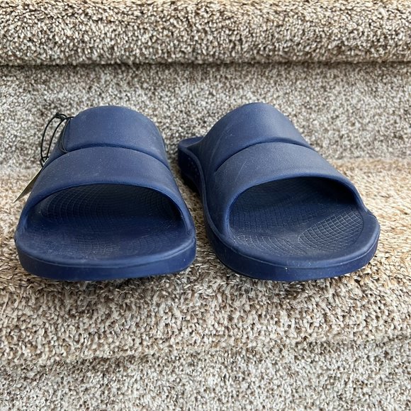 OOFOS Unisex Blue Recovery Comfort Slides Sandals. main image 10